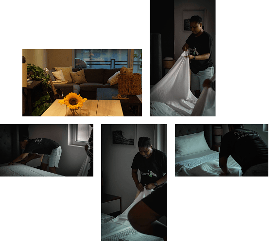 Rinseit cleaning results collage